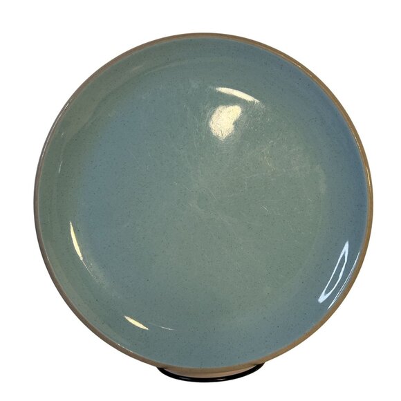 MCM Harkerware Blue Mist Speckled Stone China Oven Proof Dinner Plates Set-4 HTF - Picture 2 of 11